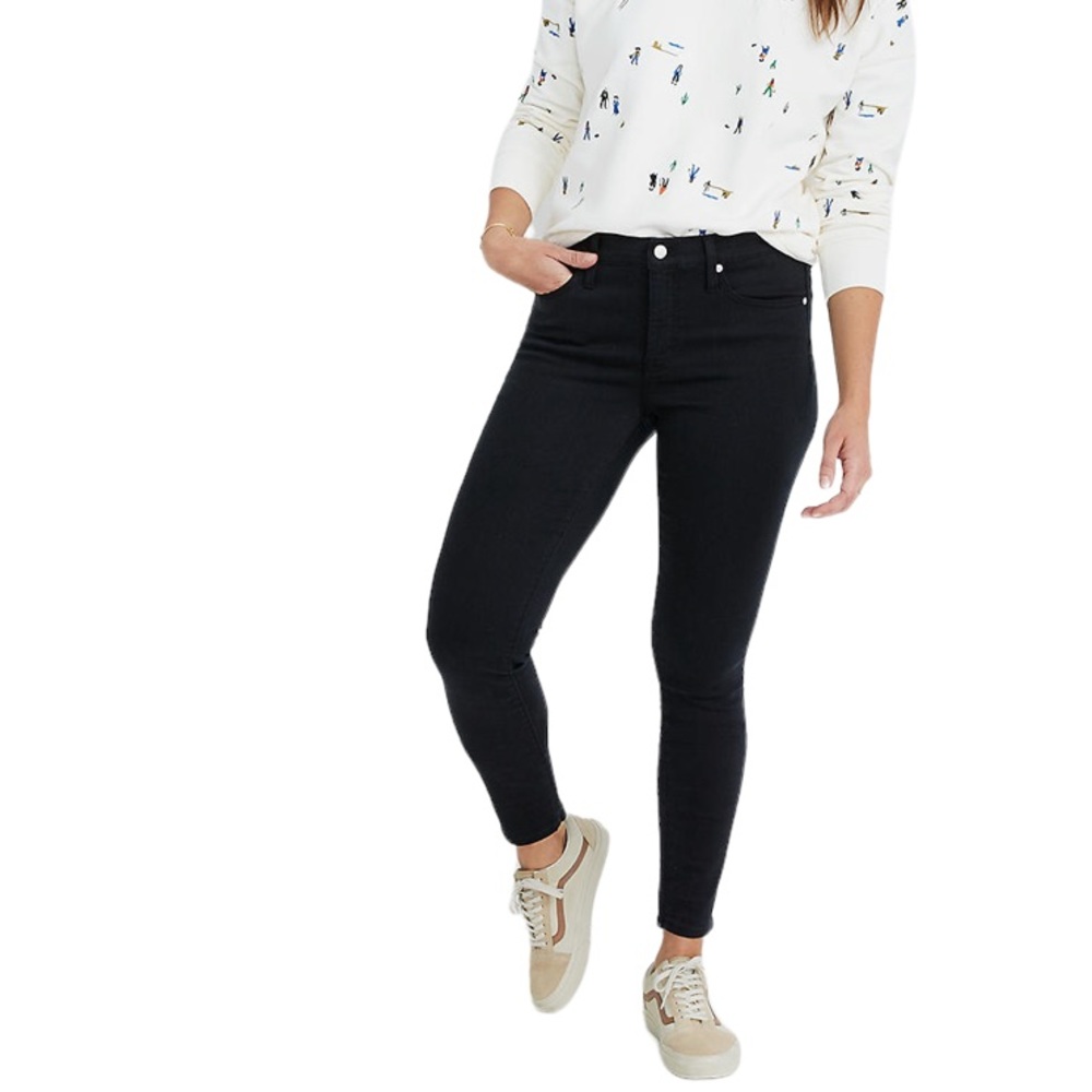 Madewell Petite 9” Mid Rise Skinny Jeans Lunar Wash Tencel Edition